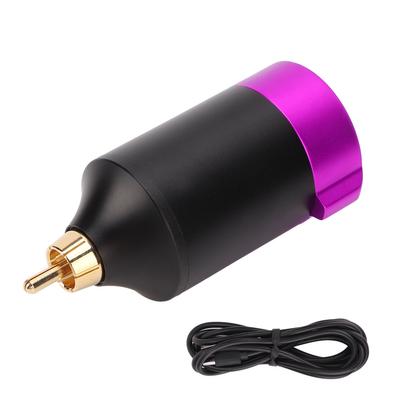 ספק כוח אלחוטי לקעקועים, ממשק RCA, 1500mAh, מסך LED, סוללה נטענת למכונת קעקועים