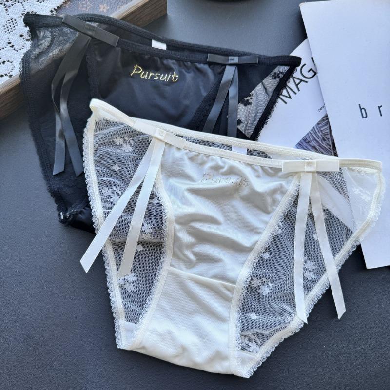 Ladies Spring Summer Cute Sexy Ice Silk Gauze Low Waist Panties