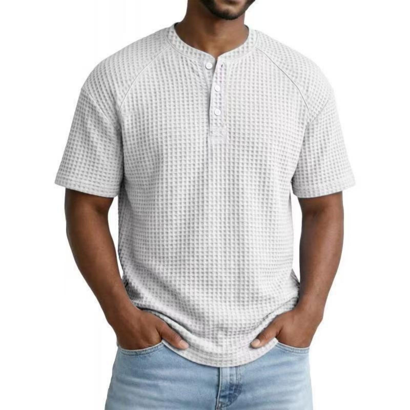 

Men s Casual Fashionable Loose And Soft Breathable Short-sleeved Top. M білий