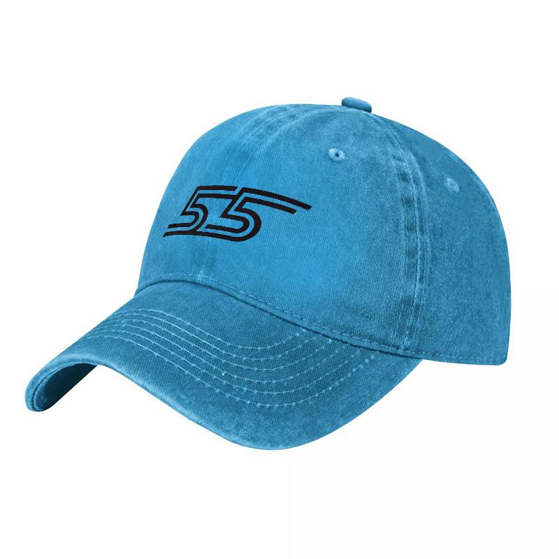 Logo Washed Cotton Baseball Cap Dark Gray Embroidered Vintage Adjustable Unisex Outdoor Hat