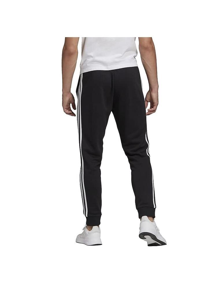 Adidas Sweat Essentials French Terry Tapered Cuff Size 3L 3-Stripes Pants, 31391/NWN54, Men's, Black/White (GK8831),