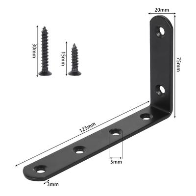 8/4pcs Stainless Steel L Brackets Right Angle Corner Brace for Shelves, Wood Furniture, Drawer Heavy Duty Wall Shelf Support