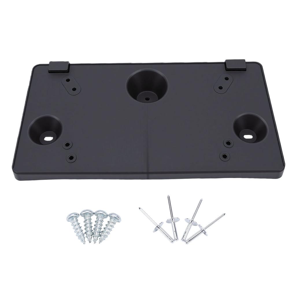 Front Bumper License Plate Frame with Screws LB5Z17A385AA Plastic Replacement for Ford Explorer 2020 2024 US Version