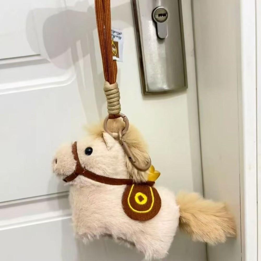 Cute Plush Horse Keychain Creative Chinese New Year Gift Yuanbao Pony Pendant  Year of Horse