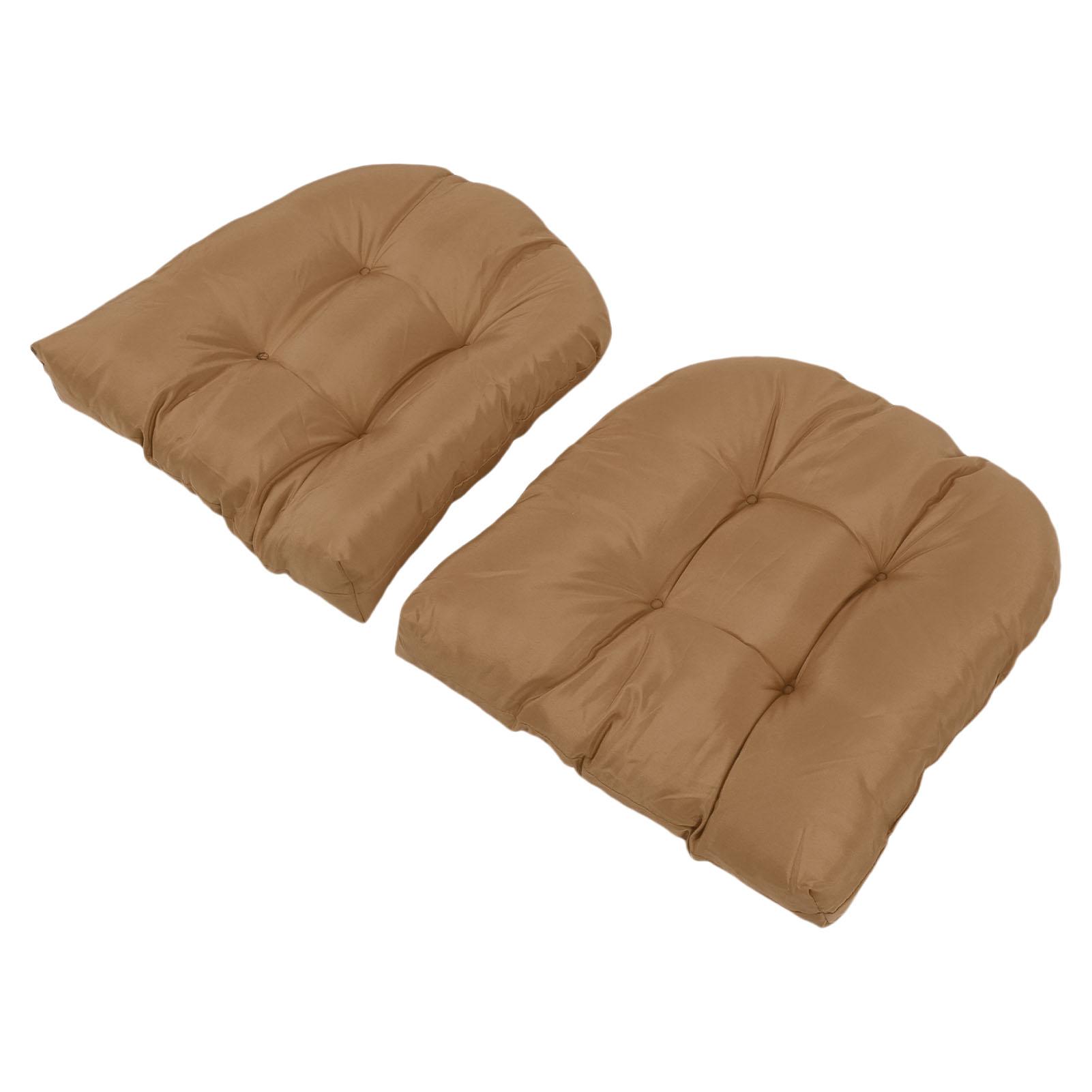 

2pcs Outdoor Chair Cushions Tufted Patio Furniture Cushions Thick Outdoor St Cushion U Shaped Chair Pads 18.9x18.9in