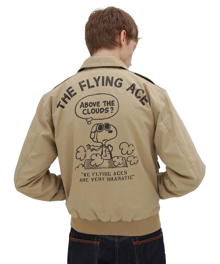 AVIREX COTTON A-2 FLYING ACE jacket men's L 180 khaki 783-5252043