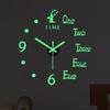 Yousheng Luminous Wall Clock Modern Design Easy To Install Battery Powered Silent DIY Wall Clock Decoration for Living Room