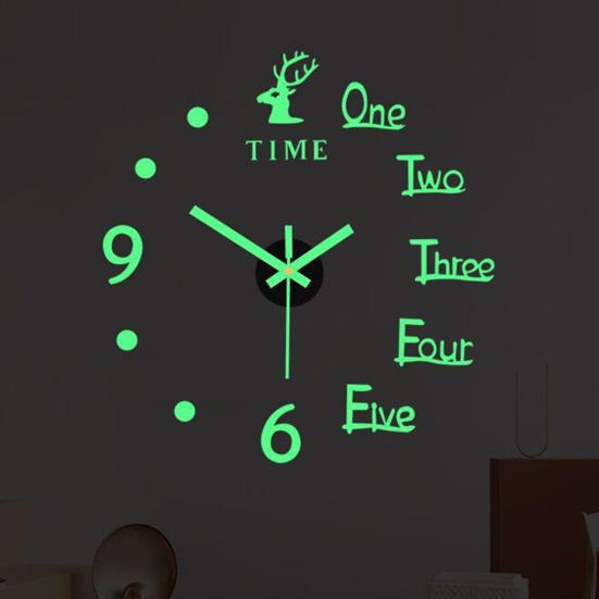 Leuchtende Wanduhr Modernes Design Einfach zu installieren Batteriebetrieben Leise DIY Wanduhr Dekoration für Wohnzimmer