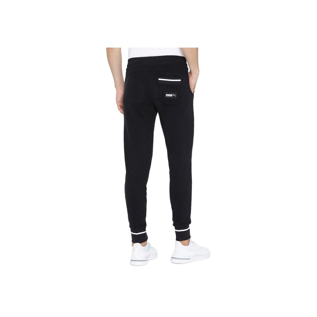 Puma Athletics Tapered Drawstring Casual Pants Men Bottoms Black 844134-01
