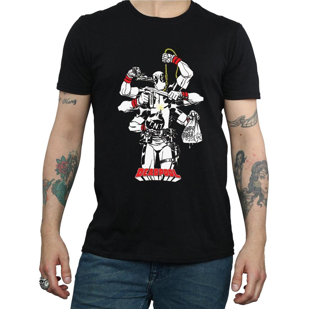 Marvel Mens Deadpool Multitasking T-Shirt
