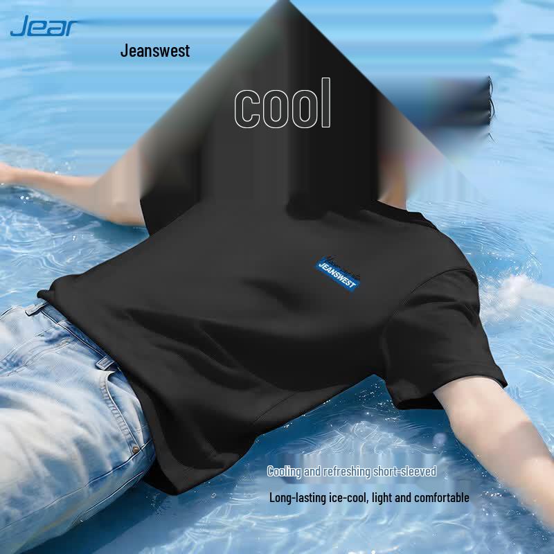 Jeanswest Men s Summer Ice Silk Cooling Mesh T-Shirt L