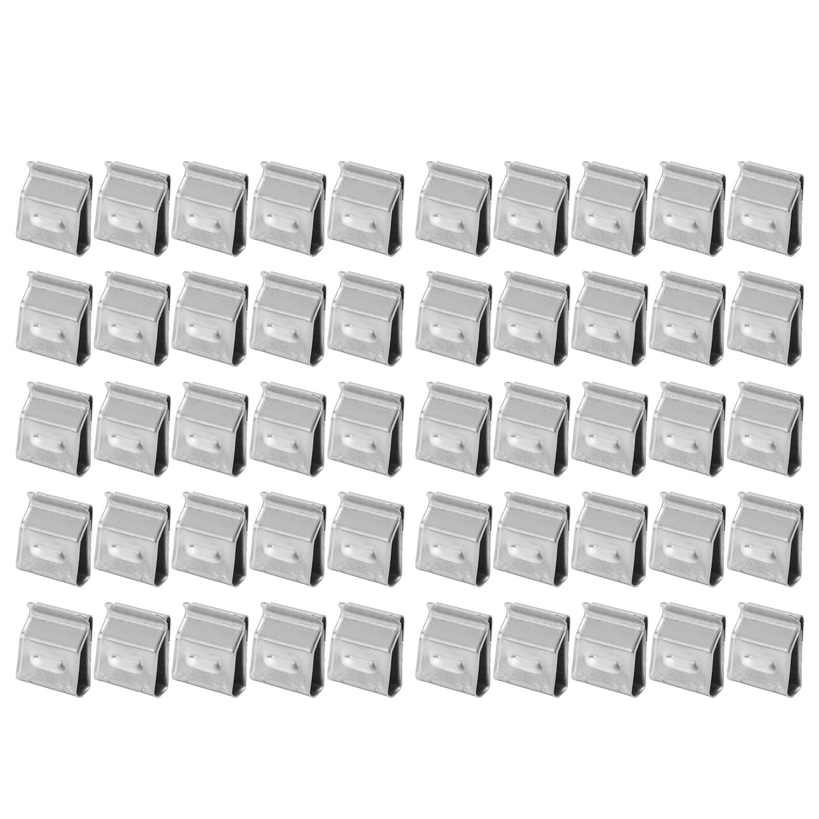 

50Pcs Cable Clip 2 Wire Stainless Steel Cord Fixing Holder Clamp Set Kit for Solar Panel
