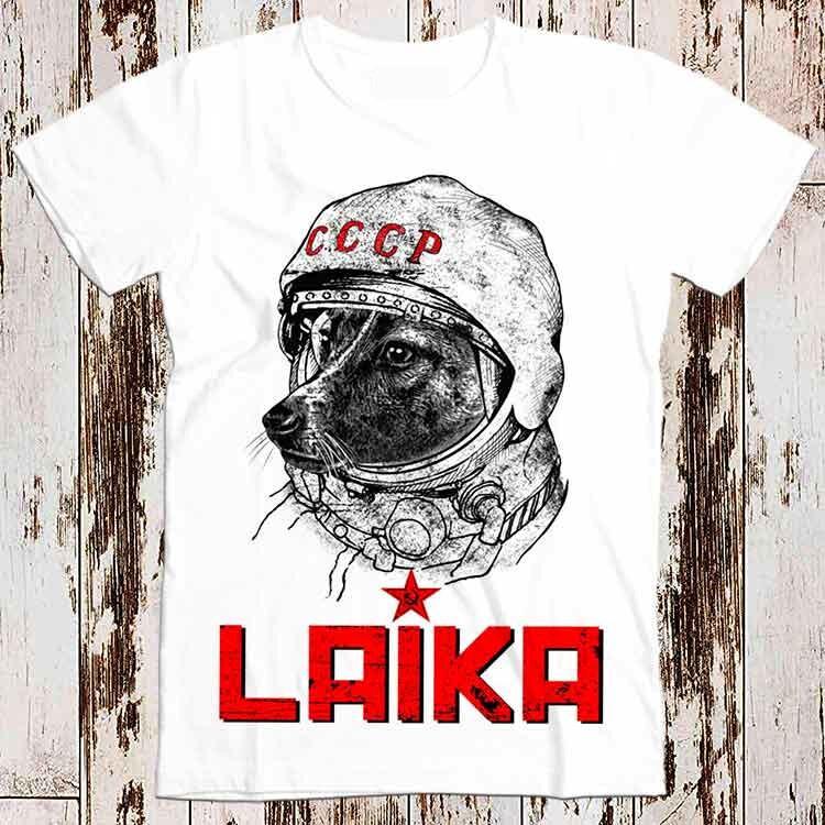 Laika Space Dog Russia T Shirt 8887