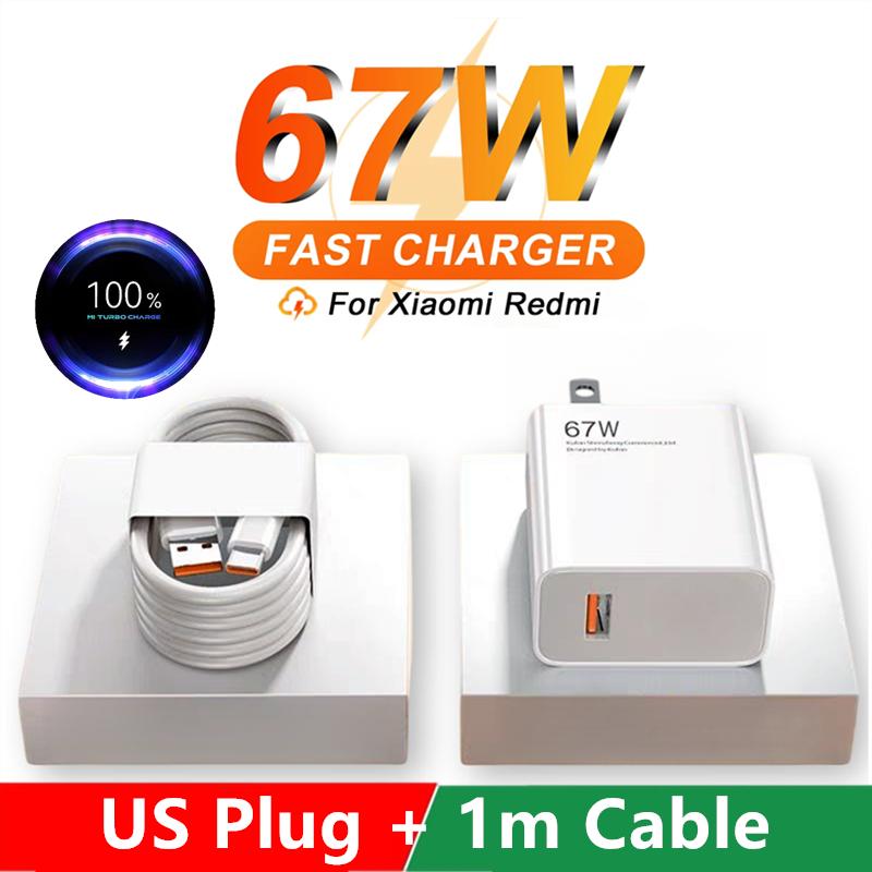 6A 67W Super Fast USB Charger For Xiaomi 10T 11 12 Lite 13T 14T Redmi Note 10 11 12 POCO F4 F5 X4 X5 Type C Quick Charging Cable