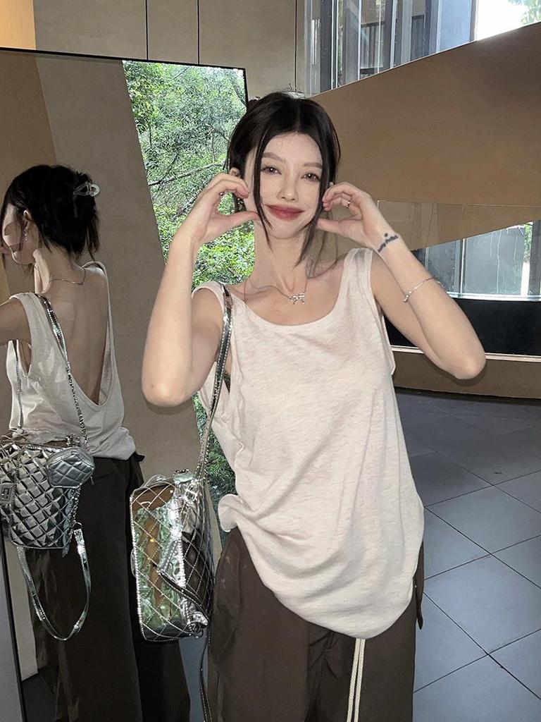 U-Shaped Backless Seamless Bra for Small-Chested Women with Padded Vest