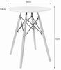 JUST HOME Scandinavian round table 60cm white