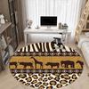 1pc African Giraffe Stripes Office Round Area Rug, Under Office Chairs Bedroom Living Room Home Decor, Room Deco