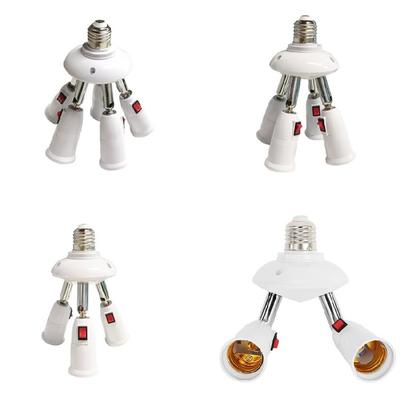 E27 To E27 Splitter 2 In 1/3 In 1/4 In 1/5 In 1 360 Degree LED Bulbs Adjustable