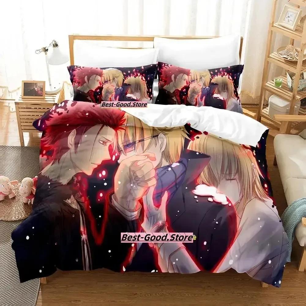 Anime K project Mikoto Suoh No Blod! No Bone! No Ash! Beding Set Printed With Pilowcase Bed Soft Duvet Cover Quen Super King-Sized Dimensionsd
