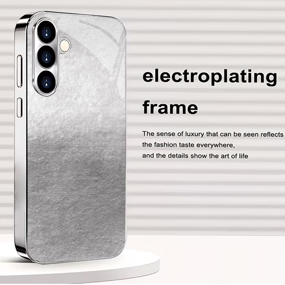 PhoneCase Atmosphere Simplicity High-end Electroplating Glass PhoneCase for Samsung Galaxy S26 S25 S24 S23 S22 S21 FE,Ultra,Plus