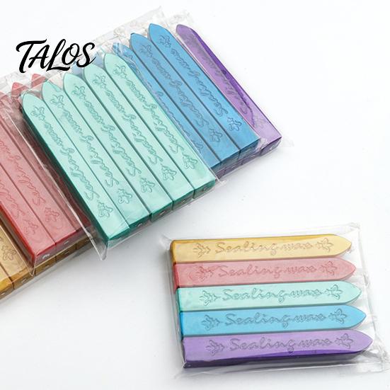 Cera de Sellado Retro para Cartas 5 Piezas de Varillas, con Mechas, Varillas de Color Clásico Tiras para Manualidades, Sobre y Decoración Artesanal Vintage Herramientas Profesionales de Sello