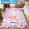 Custom Name Unicorn Fantasy  Rug for Living Room, Game Rooms, Office, Bedroom, Floor Mat Playful Design, fan gifts Christmas decor