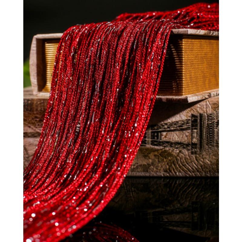 100x200cm Romantic Decoration Curtains Shiny Silvery Line String Tassel Sheer Curtain for Home Living Room Bedroom,1PC