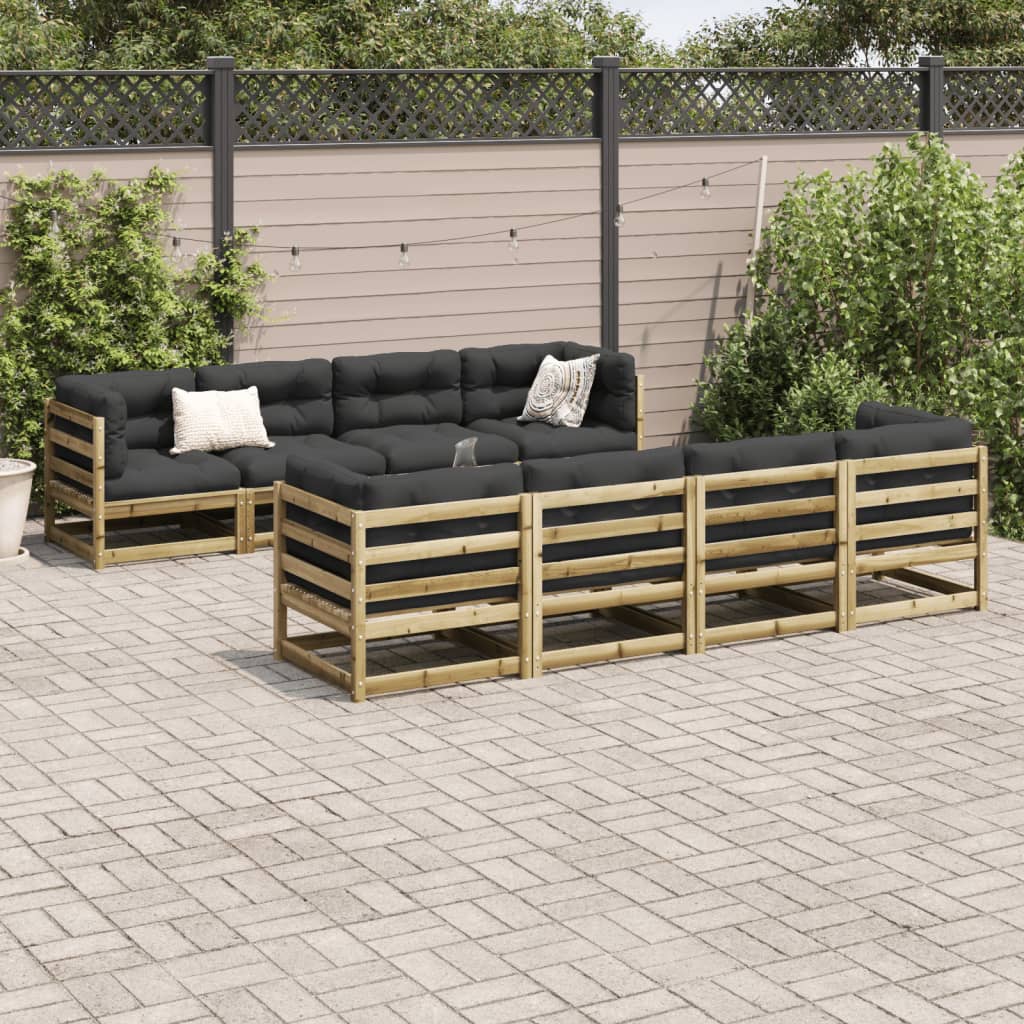 9 Piece Garden Sofa Set Pressure Treated Pine Wood