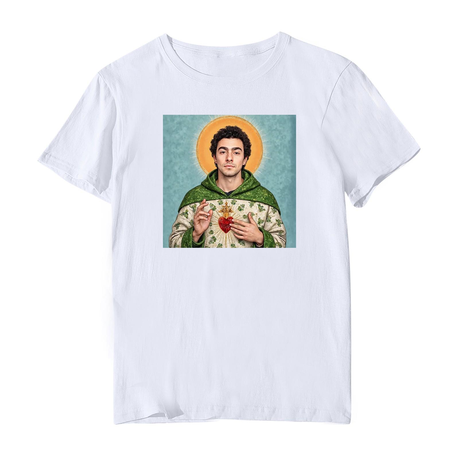 

Повседневная модная спортивная футболка с круглым вырезом и принтом унисекс с коротким рукавом XL белый