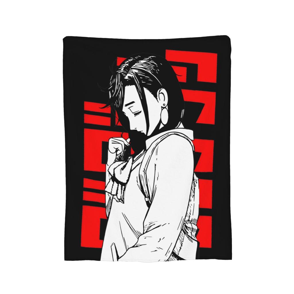 Anime Okarun Dandadan Flannel Blanket Awesome Throw Blankets for Sofa Bedding Lounge 125*100cm Quilt,