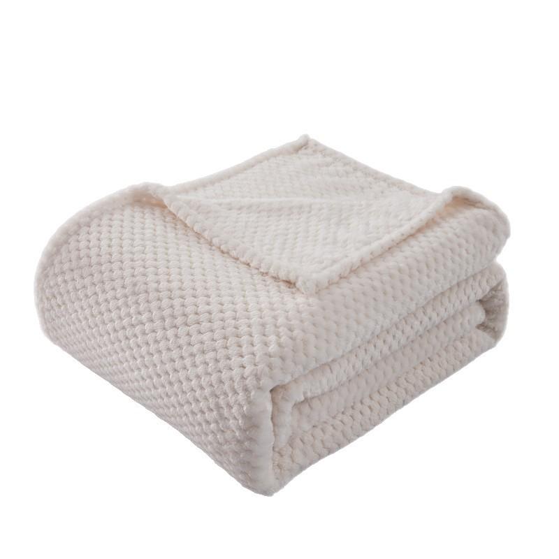 Thick Flannel Blanket Plaid Fleece Throw All Season Pet Bed Cover Air Conditioner Soft Coral Home