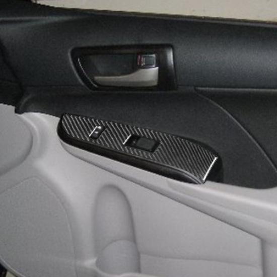 Carbon Fiber Interior Front Window Control Cover Trim For Toyota Camry 2012-2014