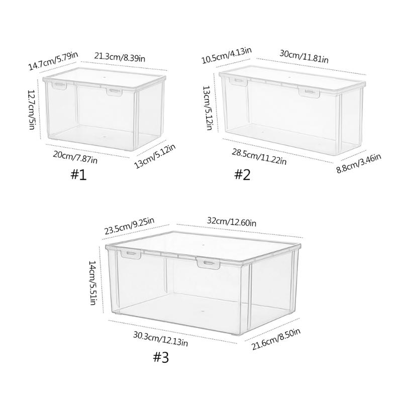 Clear Bread Storage Box with Lid Container Household Fresh-keeping Box for Restaurant Kitchen  Bread Organization