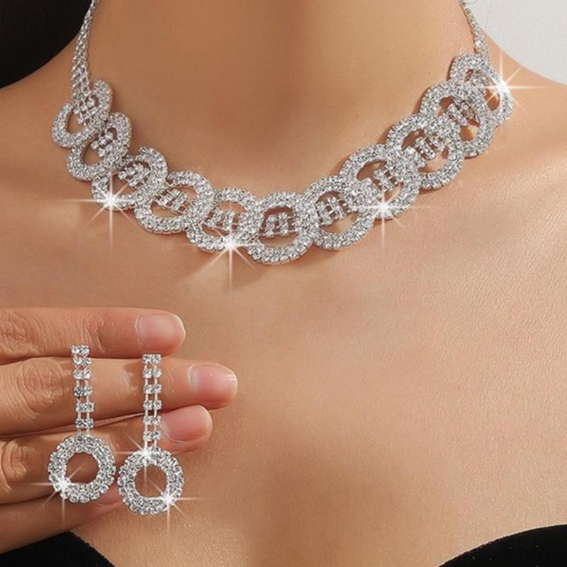 Diamond Necklace Earrings Set Wedding Gifts Accessories Wedding Gifts Luxury Accessories