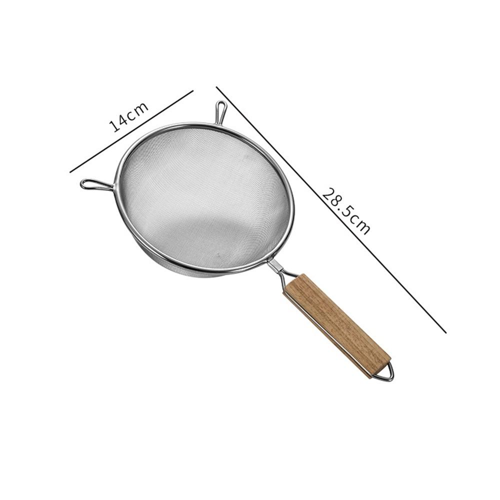 304 Stainless Steel Cooking Skimmers Wooden Handle Easy To Clean Food Strainers Rinsing Vegetables Cooking Preparation