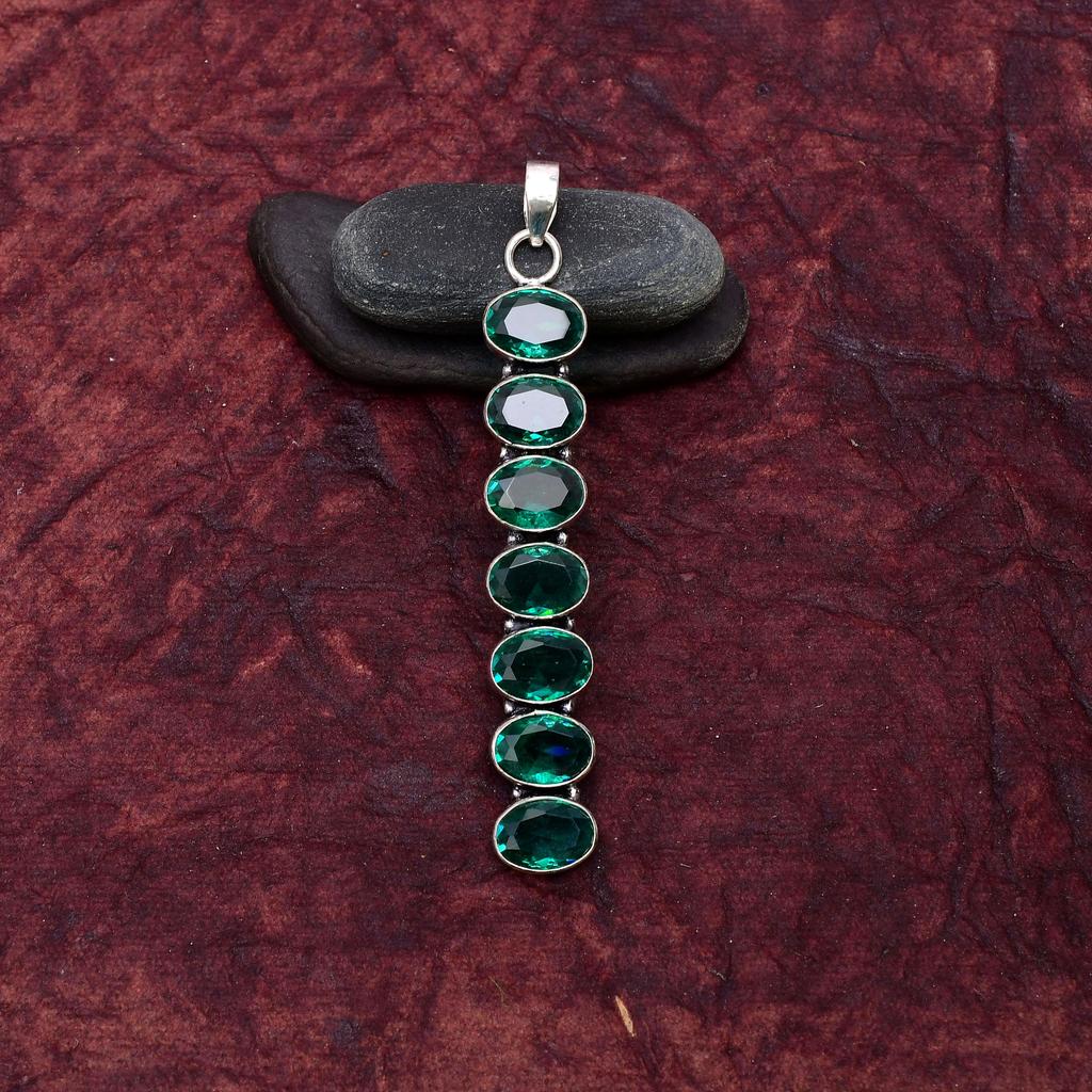 Awesome Paraiba Tourmaline Gemstone Pendant: 925 Sterling Silver Handmade Pendant Necklace Jewelry
