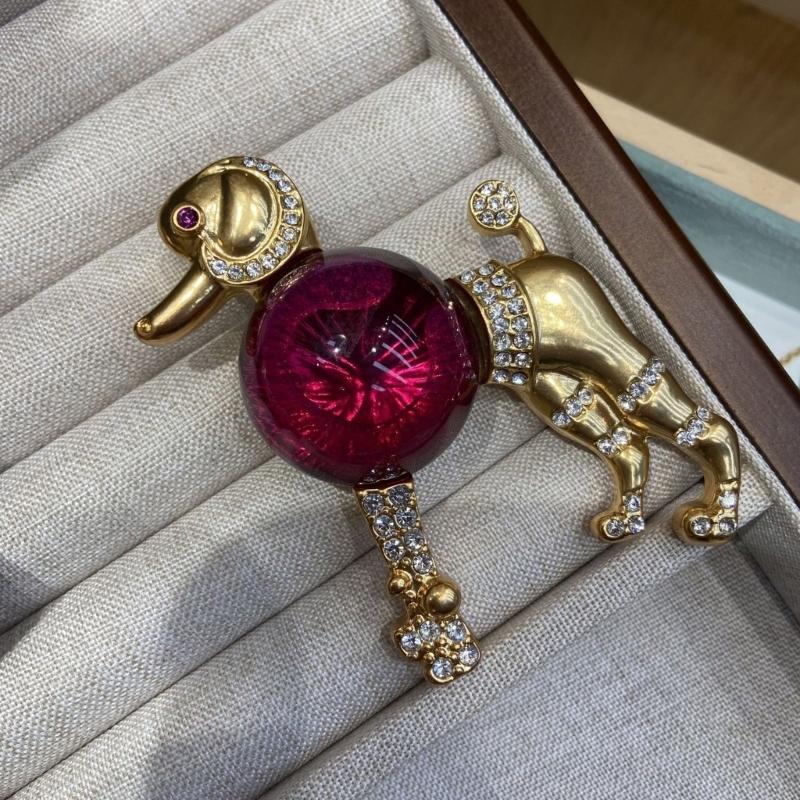 Elegant Poodle Brooch Secure Clasp Portable Alloy Jewelry for Formal Event Daily Wear