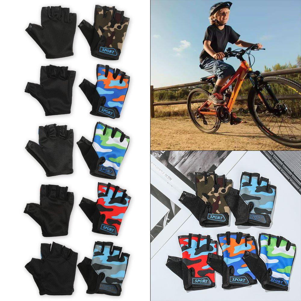Cycling Non-slip Children's Bike Gloves Half Finger Mittens Child Bicycle Gloves Sports Riding Equipment