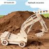 DIY Hydraulic Excavator Model Kit Wooden Science Experiment Toy for Students Handmade Assembly STEM Educational Construction Toy