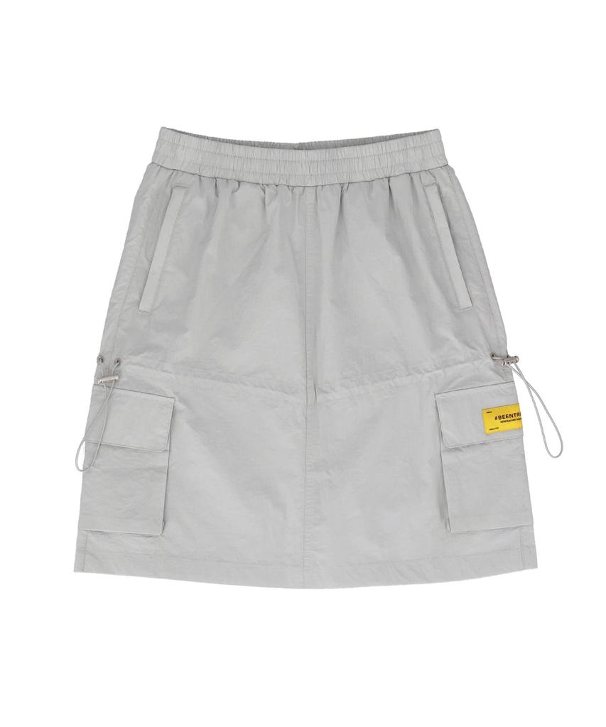 Vintril New York Midi Cargo Skirt (Light Gray)