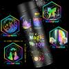 100pcs Laser Stickers Magic World PET Sticker Pack DIY Collage for Hand Account Decoration Scrapbook Labe