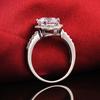 Faux Silver Cubic Zirconia Wedding Engagement Ring Size 6-10