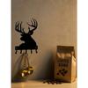 Stylish Black Metal Antelope Key Holder Wall Hooks Entryway Organizer Farmhouse Rustic Home Decor Living Room Bedroom Unique Housewarming Gift