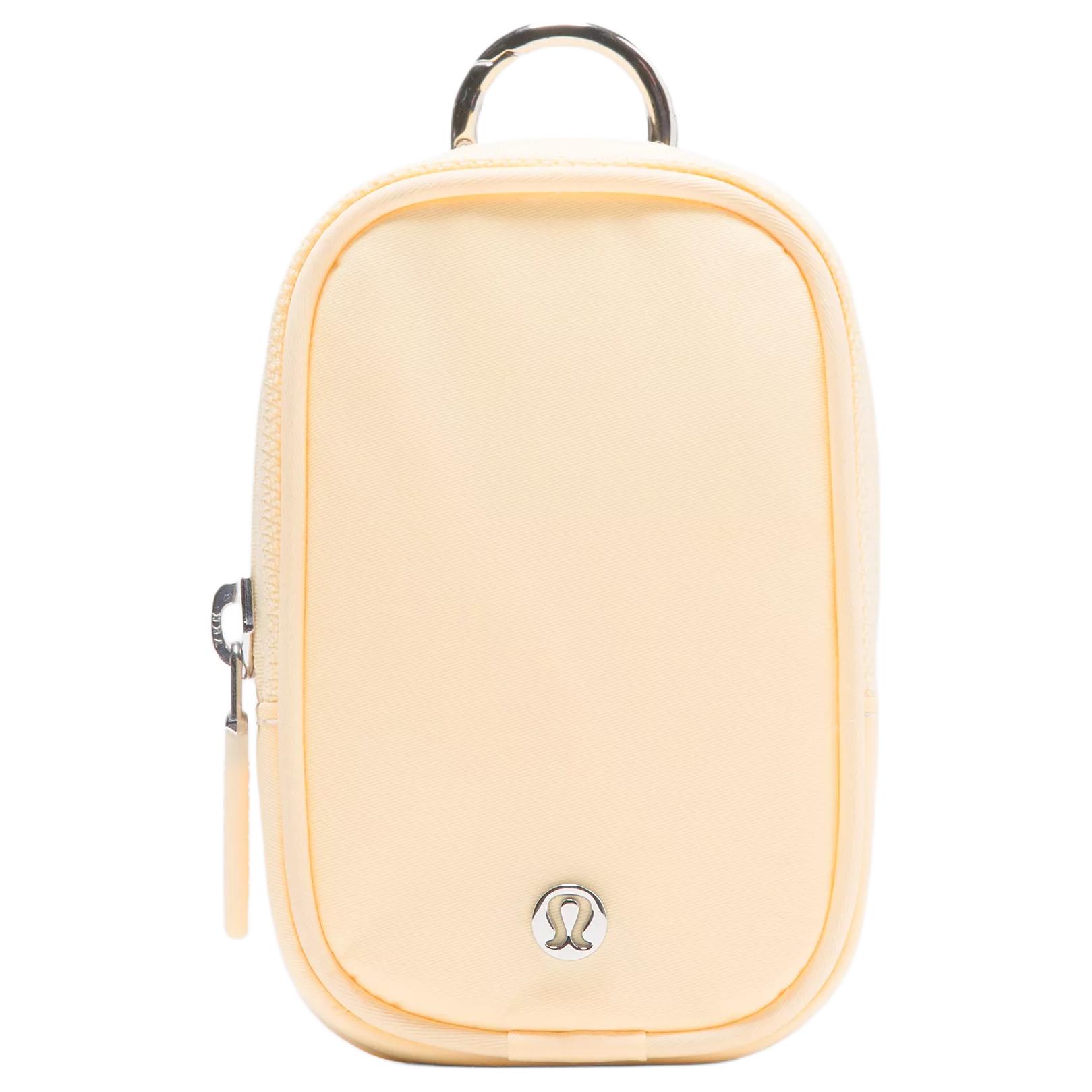 Lululemon Clippable Nano Solid Casual Minimalist Recycled Nylon Key Pouch Unisex Accessories Cream-Yellow LU9BOMS-046927 Cream Yellow