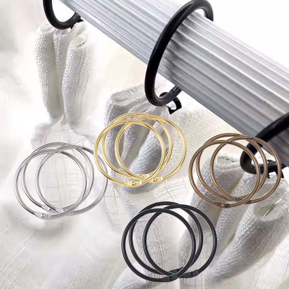 12PCS Anti-Drop Shower Curtain Hooks Rust Proof Curtain Hang Holder  Bathroom Accessories