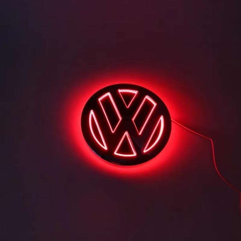 1pcs 11cm Logo Light LED Rear Badge Light Front Grille For VW POLO MAGOTAN Passat CC Bora Golf Jetta Logo Light Trunk Sticker Kl0