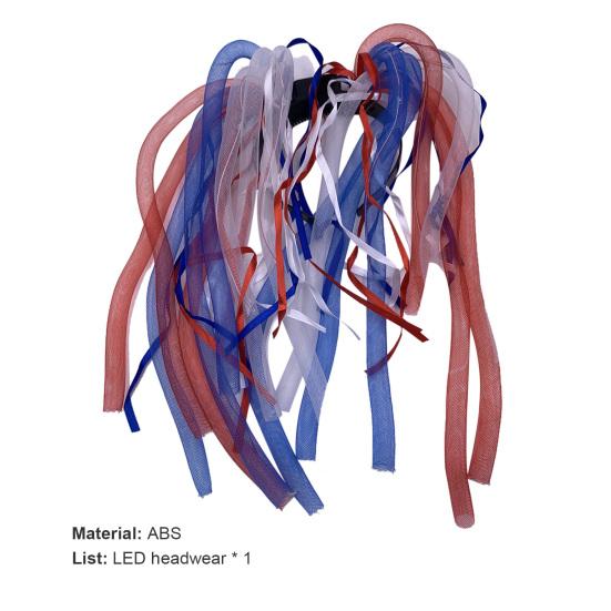 Glow Hair Braid Luminous LED Halloween LED Flashing Headband Costume Dress Up for Party