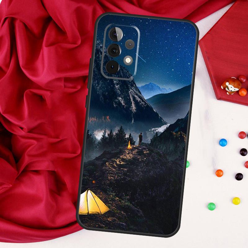 Camping Nature Mountain For Samsung Galaxy A15 A55 A53 A33 A35 A22 A32 A52 A54 A34 A14 A56 A36 A26 A16 A05 A06 Case