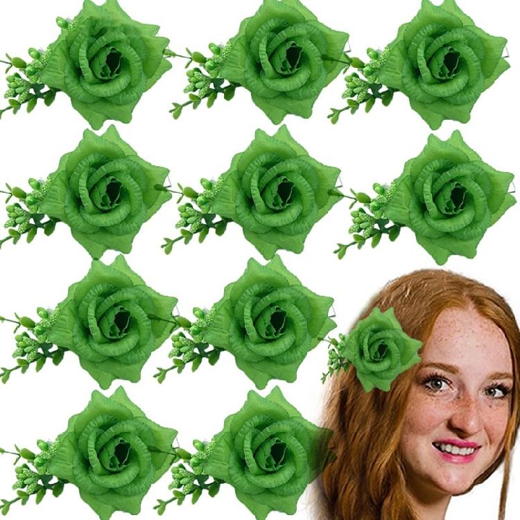 StPatricks Day Headband Fabric Flower Hair Hoop Music Festival Women Headwear