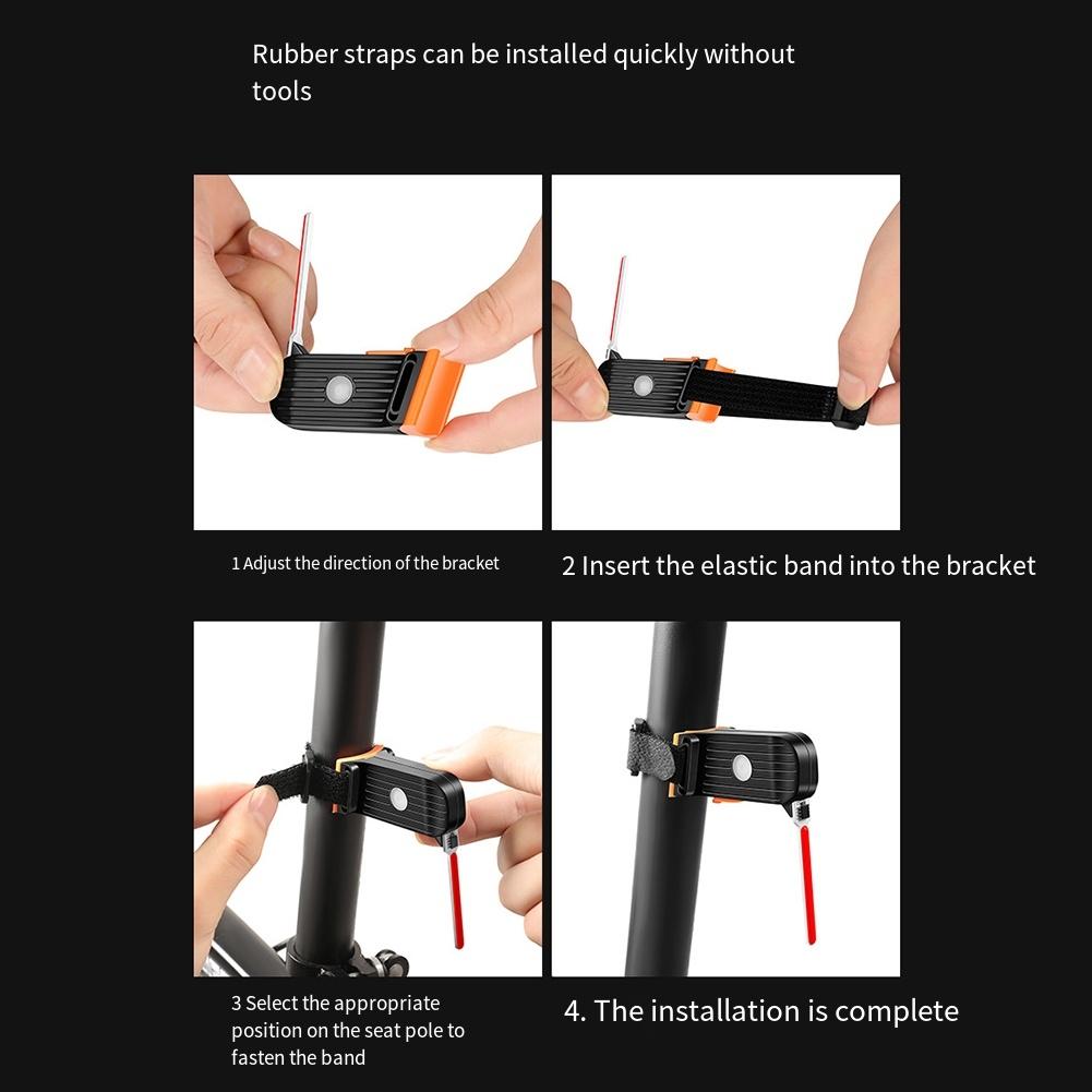 Luz de Bicicleta Recargable por USB Luz de Ciclismo Impermeable